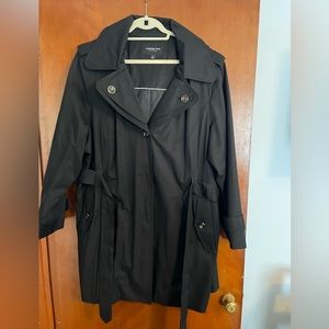 London Fog Black Classic Trench Coat